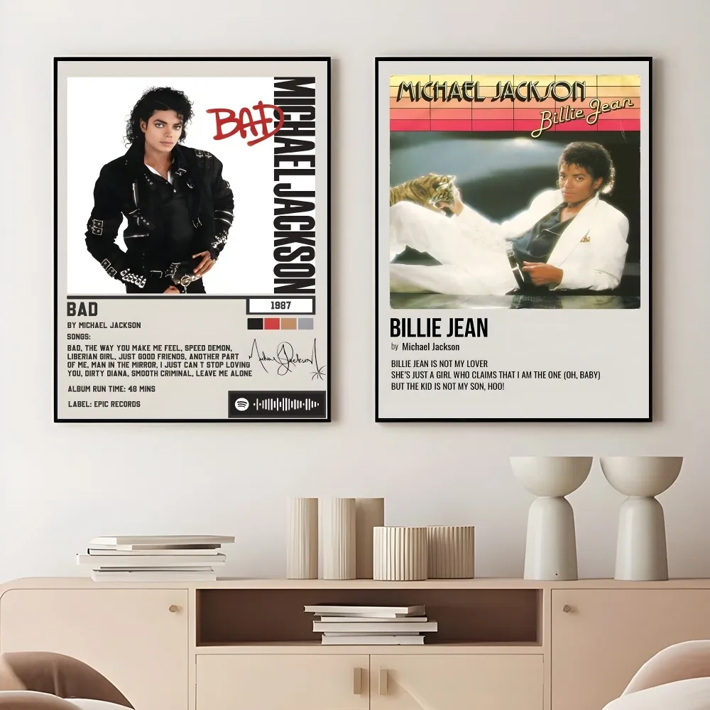 M-Michael Singer JacksonS Album Poster Sticky Wall Art Printing Waterproof Home Living Bed Room Bar Aesthetic Decor