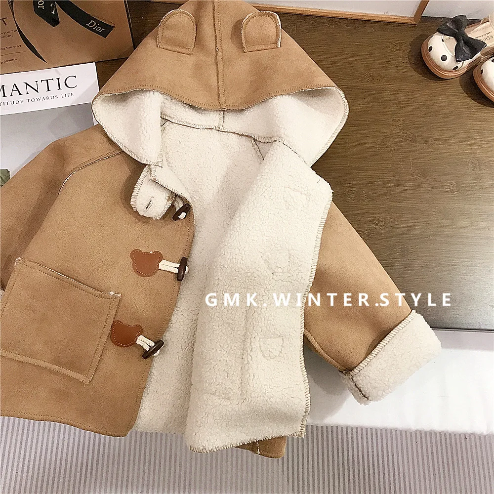 Girls' Autumn and Winter Fleece Jacket, New Integrated Fleece Sweater, New Girls' Winter Warm Top