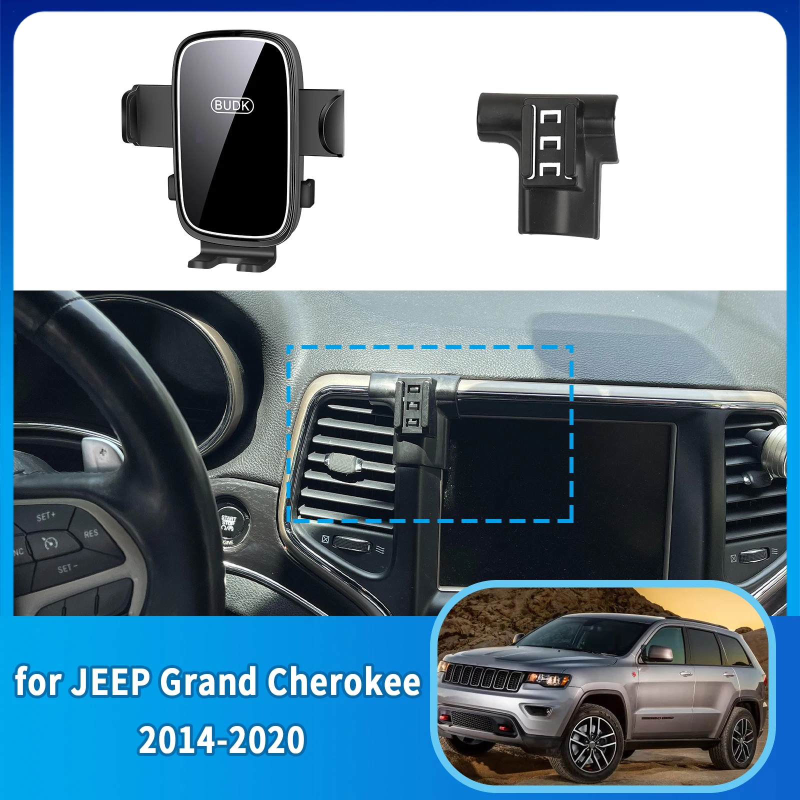

Car Mobile Phone Holder Accessories for JEEP Grand Cherokee 2014~2020 GPS Bracket Navigation Stand Auto