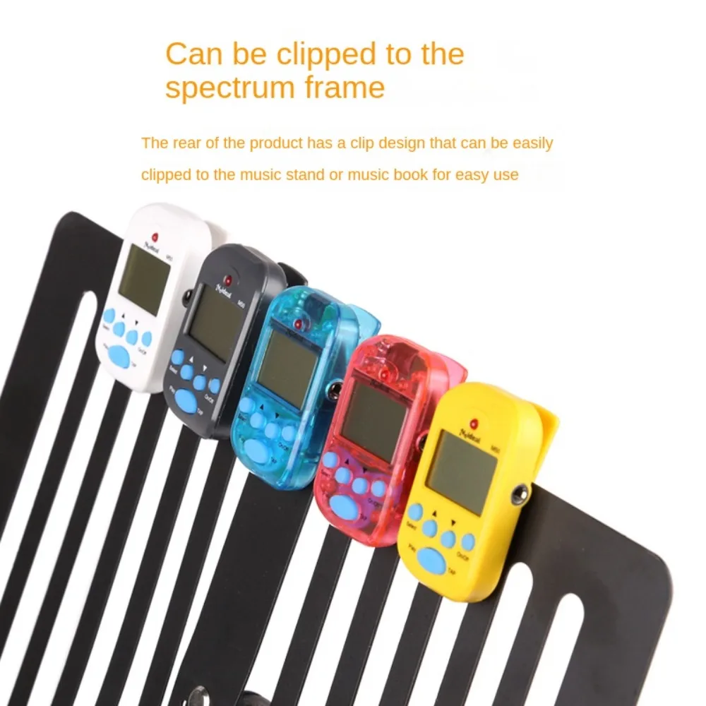 LCD Mini Metronome Professional Earphone Output Clip-on Pocket Metronome Plastic Lightweight Digital Beat Tempo Metronome Bass view 3