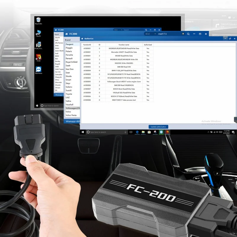 CG FC200 ECU Programmer Full Version V1.1.1.0 Support 4200 ECUs and 3 Operating Modes Upgrade of AT200