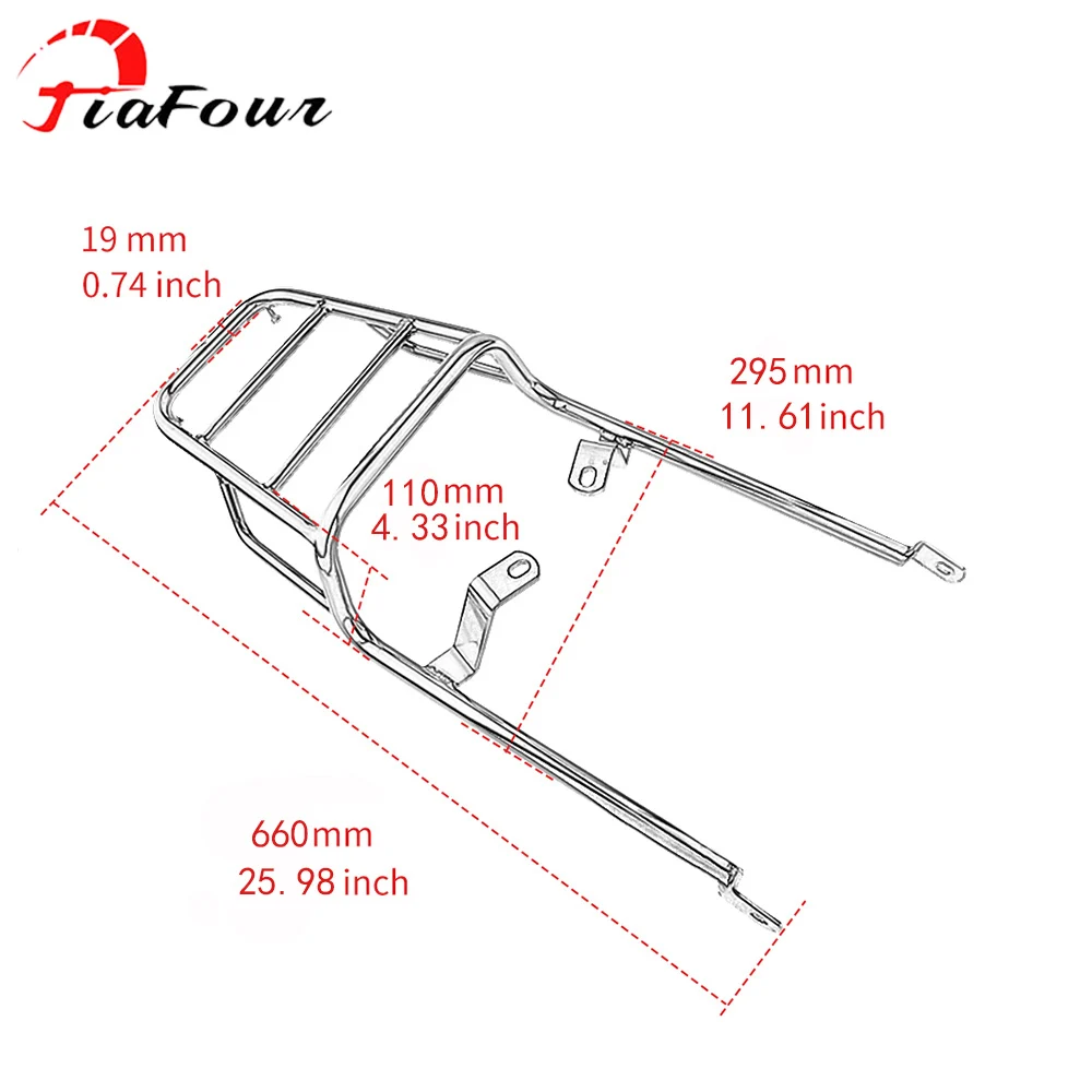 FIT For Bonneville T100 T120 Street Twin 900 Speed Twin 900 Tail Rack Suitcase Luggage Carrier Board Rack Shelf Rear Shelf