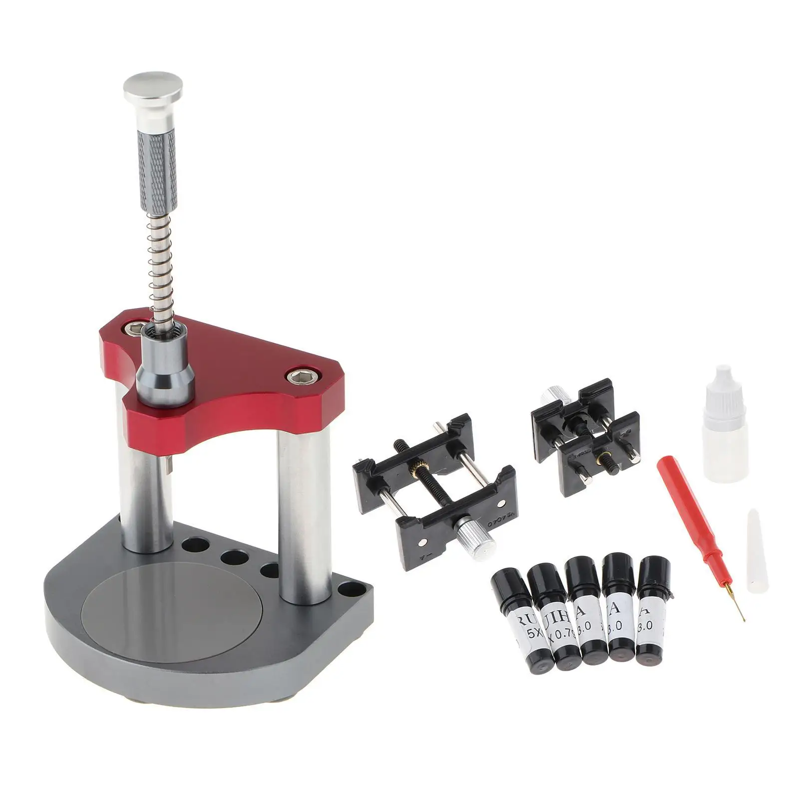 Watch Face Feet Repair Tool Kit Accessories for Jewelers 3.2x2.6x7inch Fine Workmanship with 2 Movement Base Welding Platform image 2