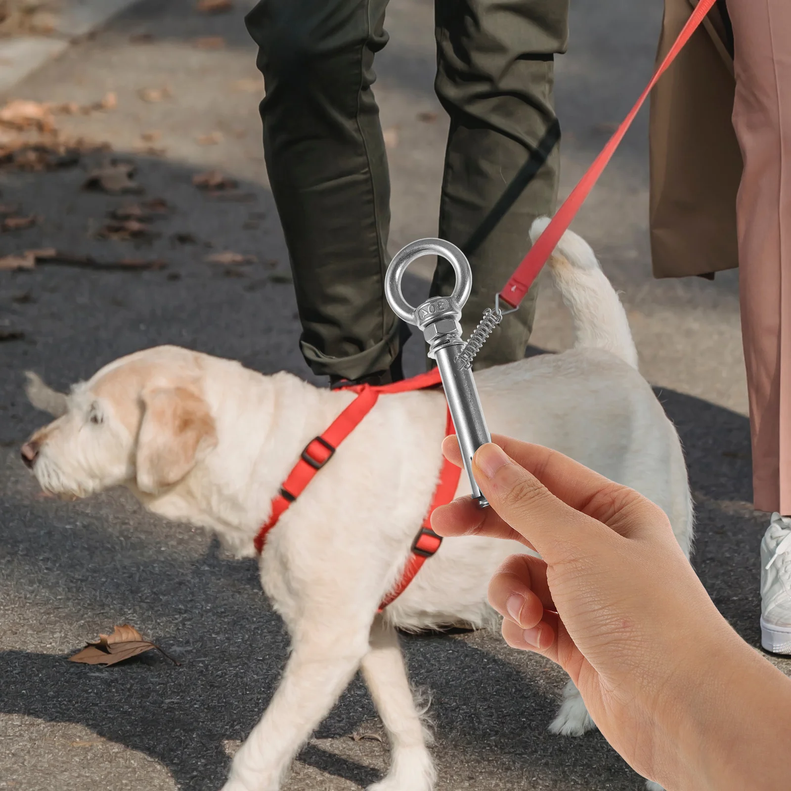 

5Pcs Metal Dog Tie Out Stake Outdoor Yard Ground Spike Durable Heavy Duty Anchor for Pet Leash Camping Hiking Dog Ground Spike