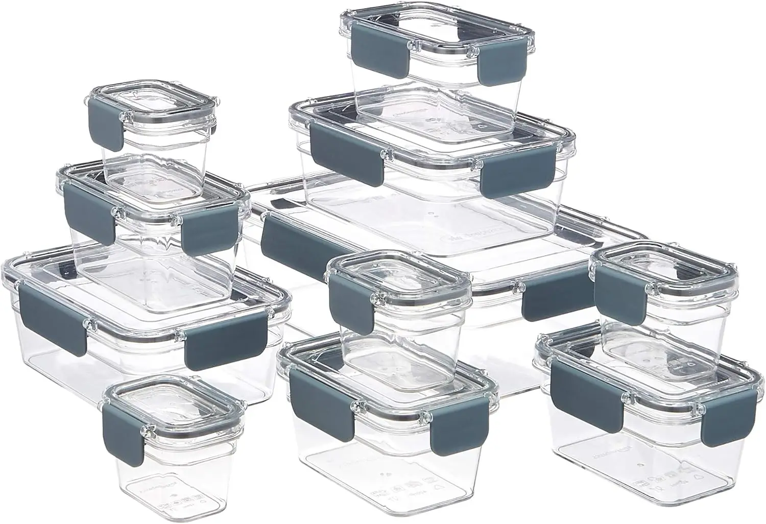 

Tritan Plastic Food Storage Containers - Tritan Plastic Locking, Air Tight, 11 Containers with Lids, 22 Pieces, Cl