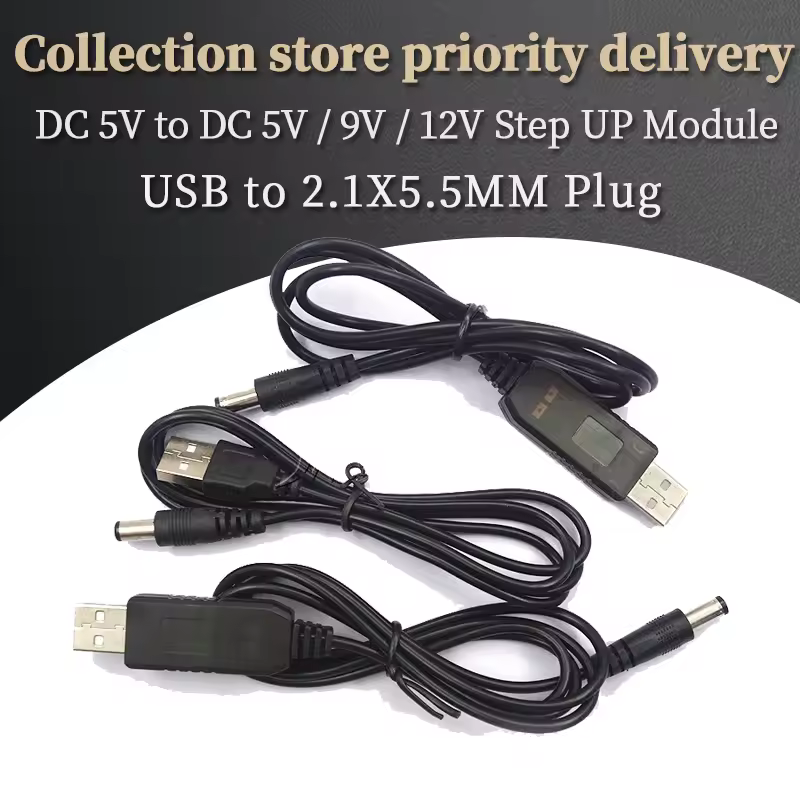 ะะพะดัะปั ะฟะพะฒััะตะฝะธั ะฝะฐะฟััะถะตะฝะธั USB Power Boost Line, ะฟัะตะพะฑัะฐะทะพะฒะฐัะตะปั ะฟะพััะพัะฝะฝะพะณะพ ัะพะบะฐ 5 ะ ะฒ ะฟะพััะพัะฝะฝัะน ัะพะบ 9 ะ / 12 ะ, USB-ะฐะดะฐะฟัะตั, ะบะฐะฑะตะปั ั ัะฐะทัะตะผะพะผ 2,1x5,5 ะผะผ