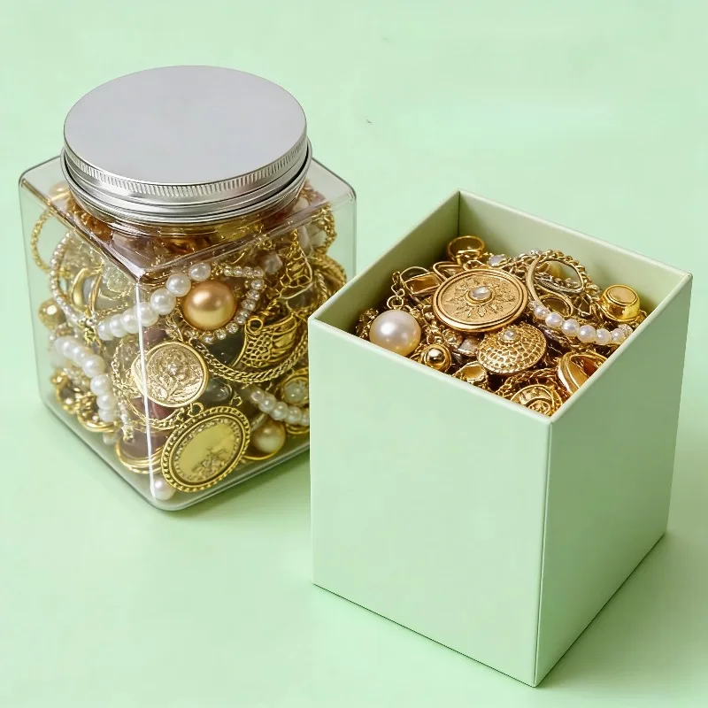 

The Vintage Vibes Mystery Jar:Filled with Wearable Bohemia Rings Nostalgia Earrings Necklaces and Bracelets A Retro Surprise