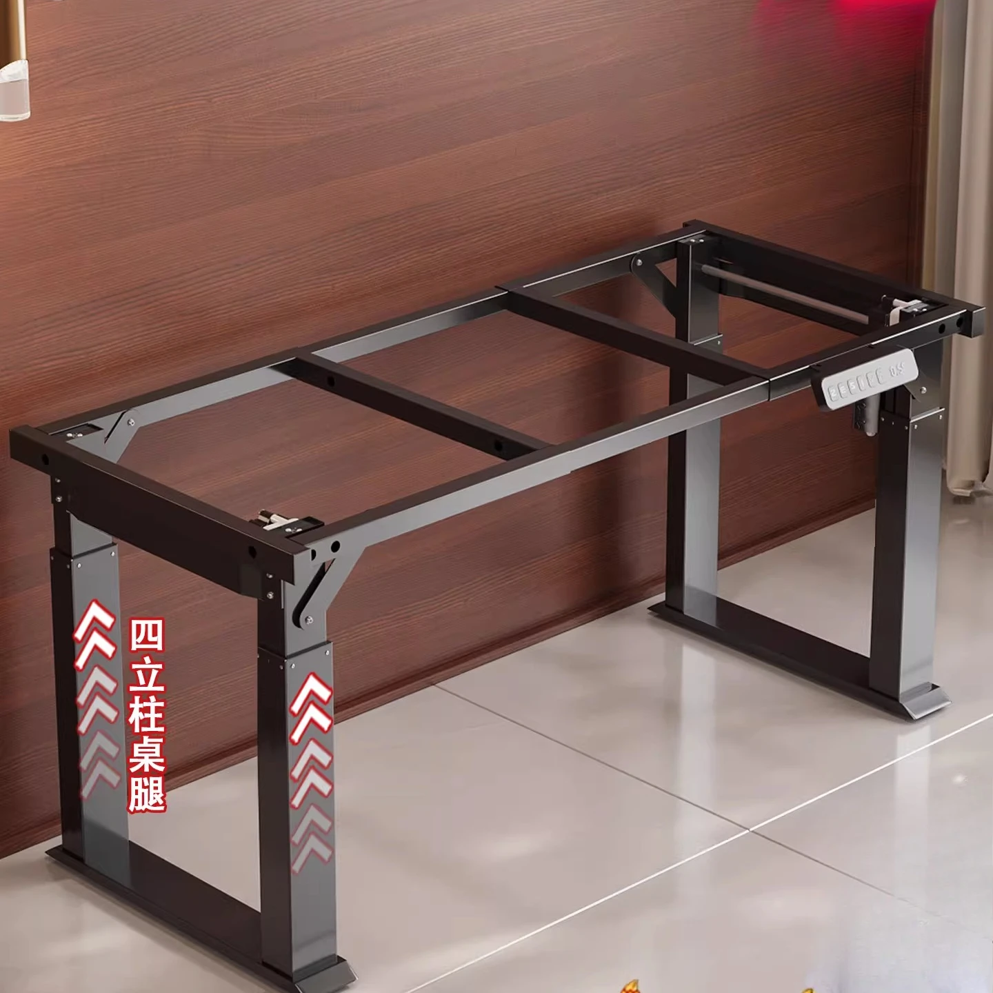 Electric lifting desk leg table stand manual study four column stand computer bedroom office desk stand