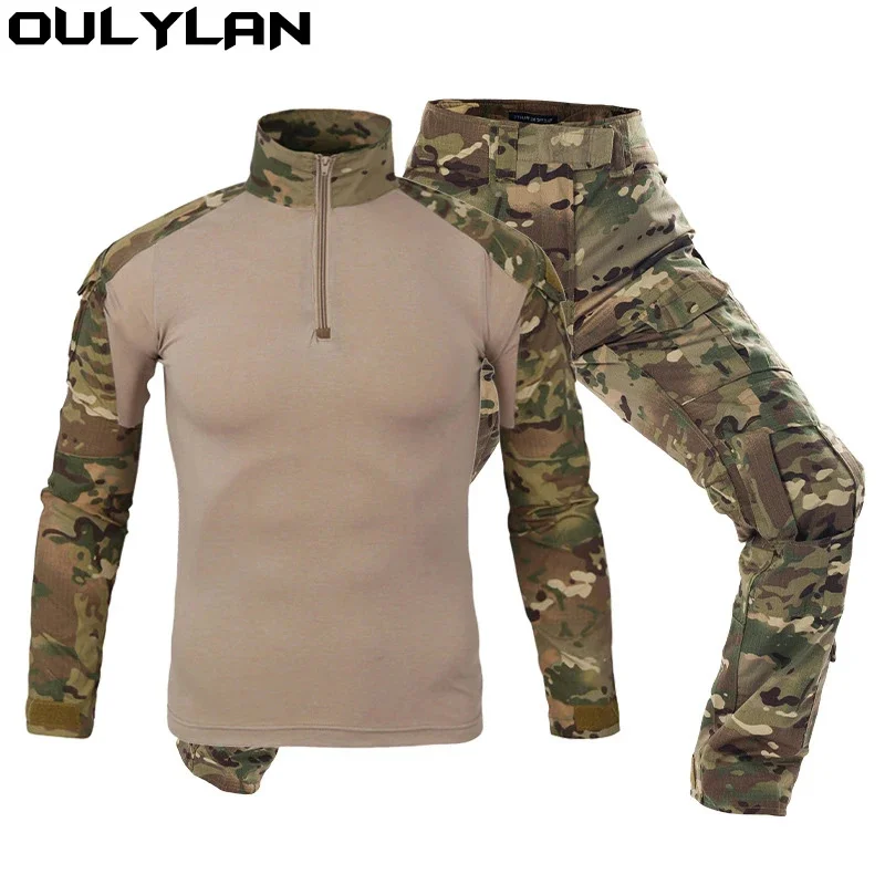 Oulylan Hunting Shirts Pants Paintball Sets Pant Men Tactical Uniform Clothes Suits Training Suit Camouflage