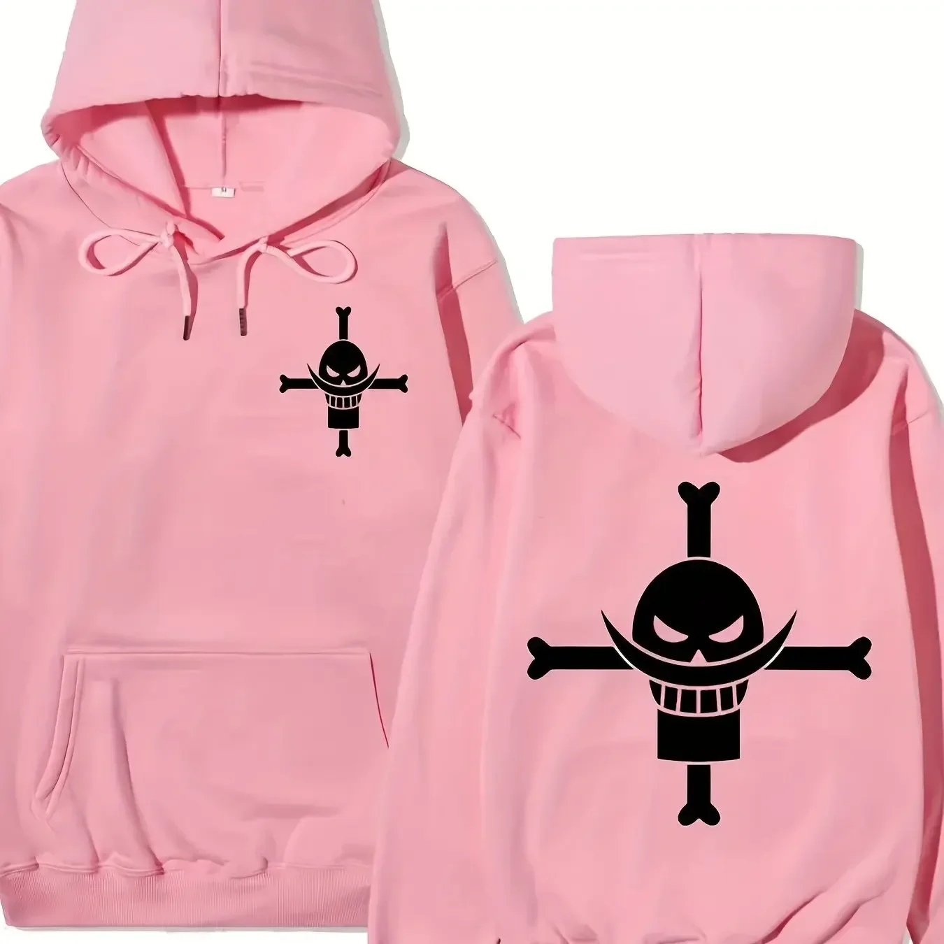 One Piece Whitebeard Hoodie, Unisex für Männer und Frauen, Anime-Logo-Sweatshirt, Streetwear, lockerer Pullover, Herbst-Winter-Oberteil