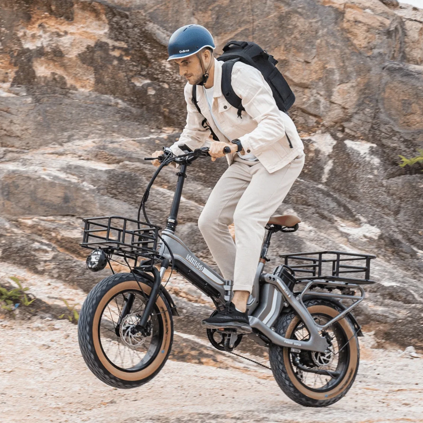 MIHOGO RX2.4 20 بوصة محرك Ebike Peak 750 وات قابل للطي 48 فولت 12.8AH بطارية قابلة للإزالة 40 ميل أقصى نطاق، أقصى سرعة ​ ​ 23 ميجا في الساعة، ركاب سريع