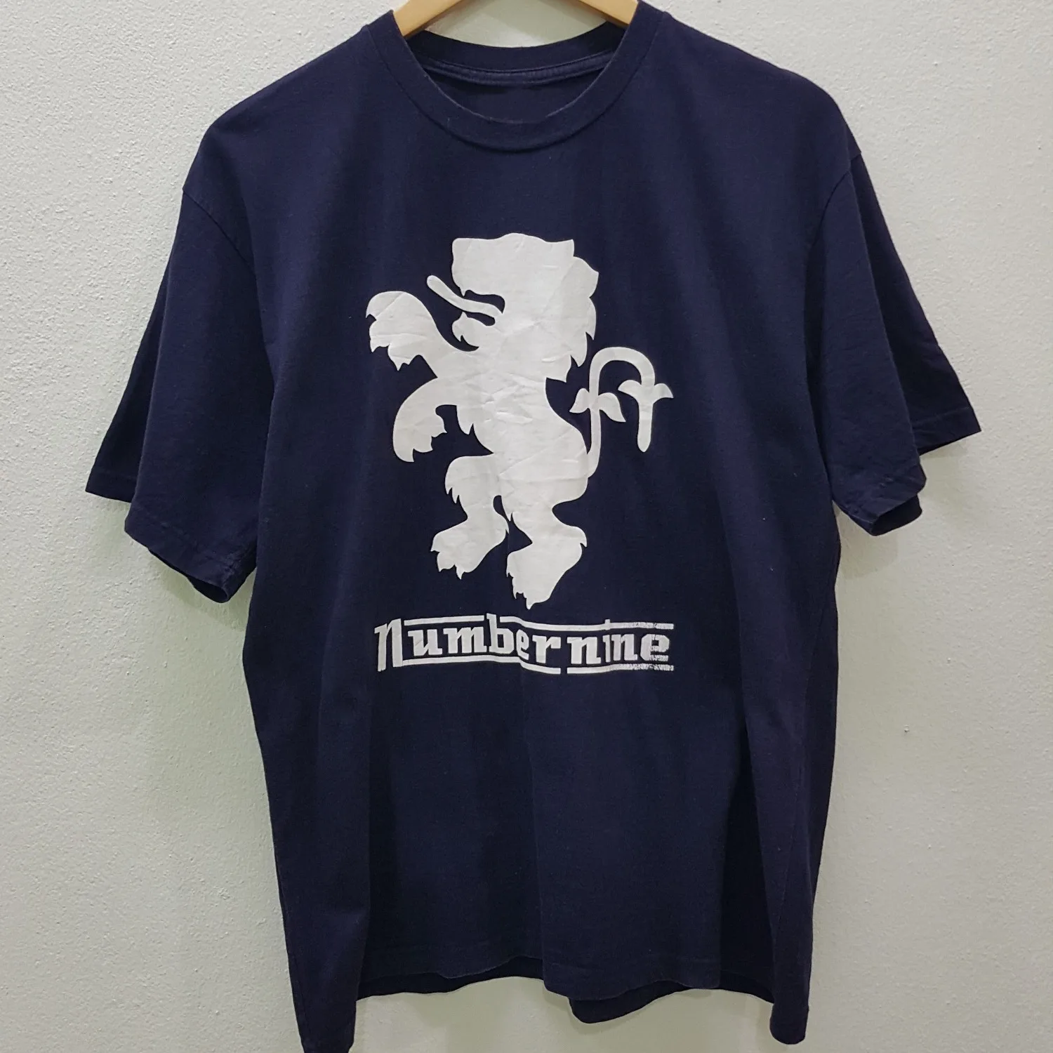 Number (N)ine SS00 Lambretta Retro Print N9 Short Sleeve T-Shirt for Men Summer Tees