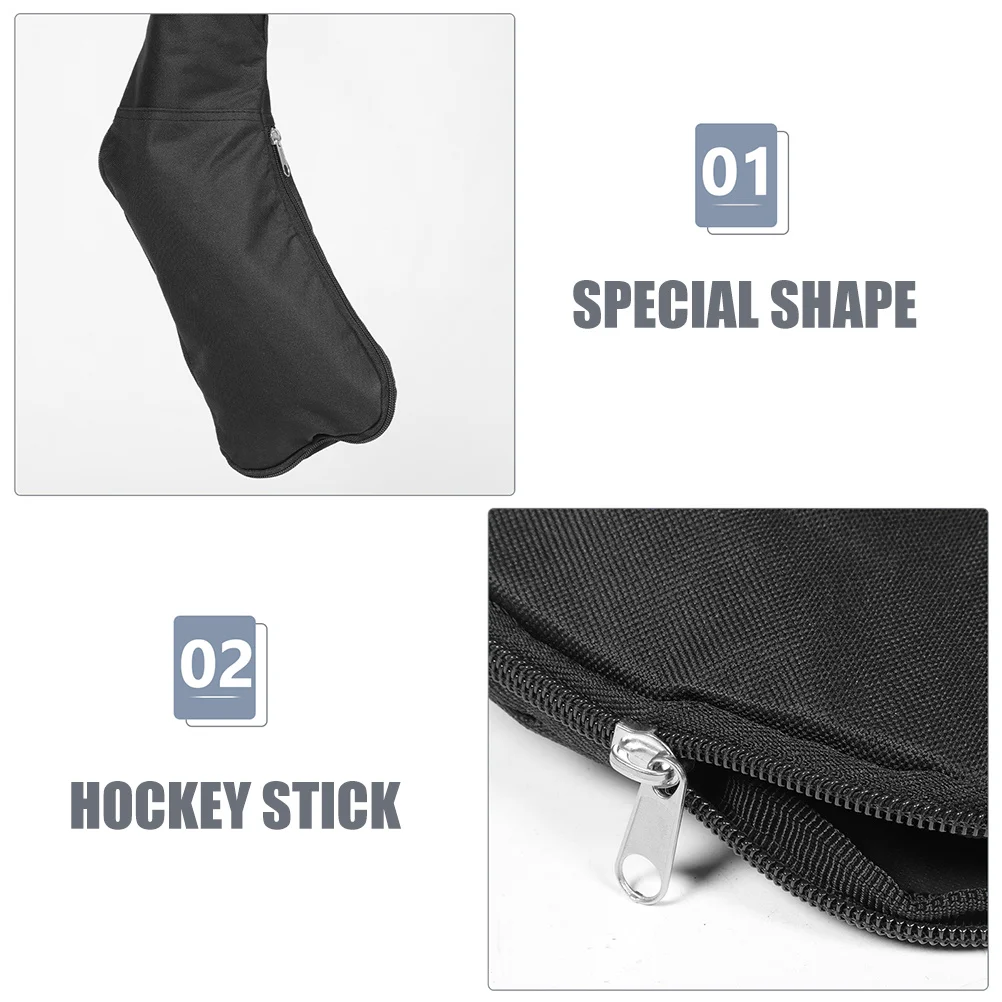 Hockey Stick Bag Oxford Cloth Lightweight Portable Ice Hockey Club Storage Durable Zipper Easy Clean Outdoor Sports