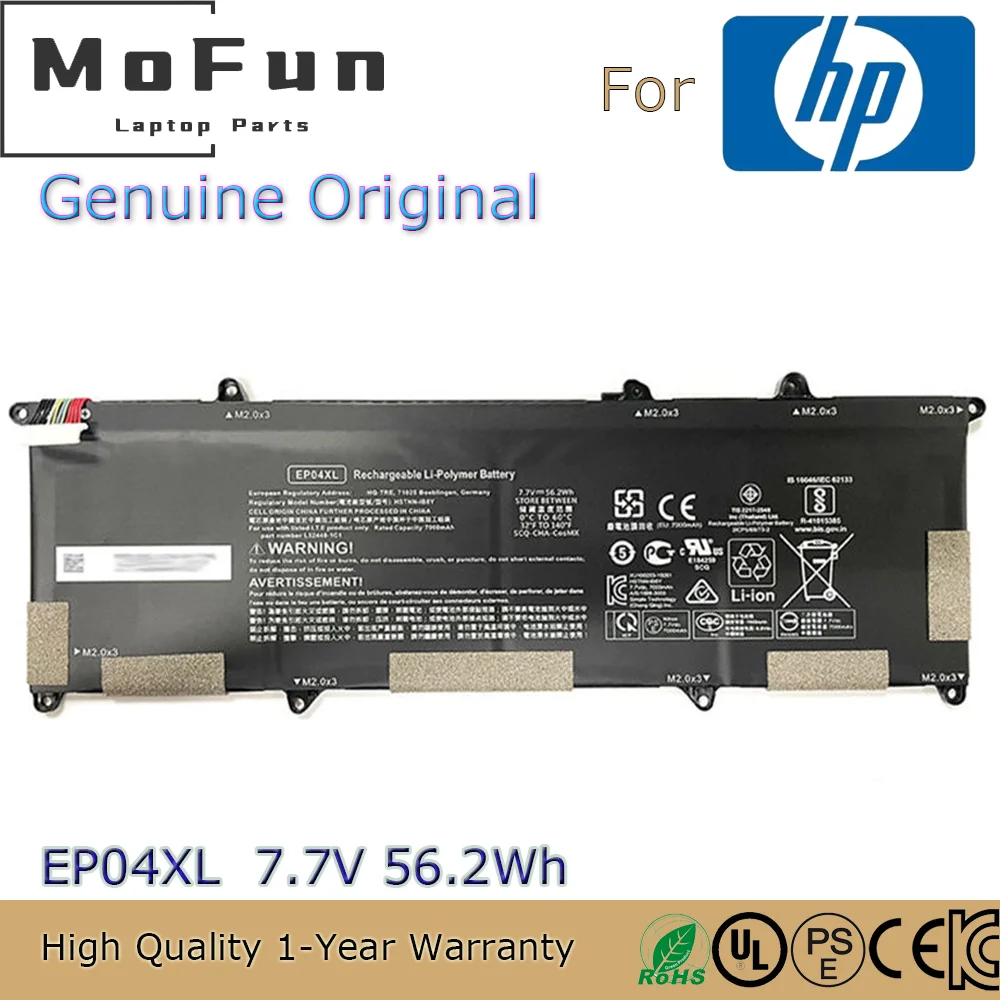 Brand New Original EP04XL 7.7V 56.2Wh Laptop Battery for HP Elite Dragonfly G1 G2 Max HSTNN-IB8Y HSTNN-DB9J