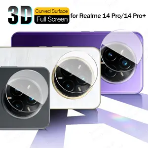Bilashmart 3D Tempered Glass Camera Cover Realme 14 Pro Plus Realme14 Pro+ Realme14Pro 14Pro Plus 5G Rear HD Lens Protector Accessories
