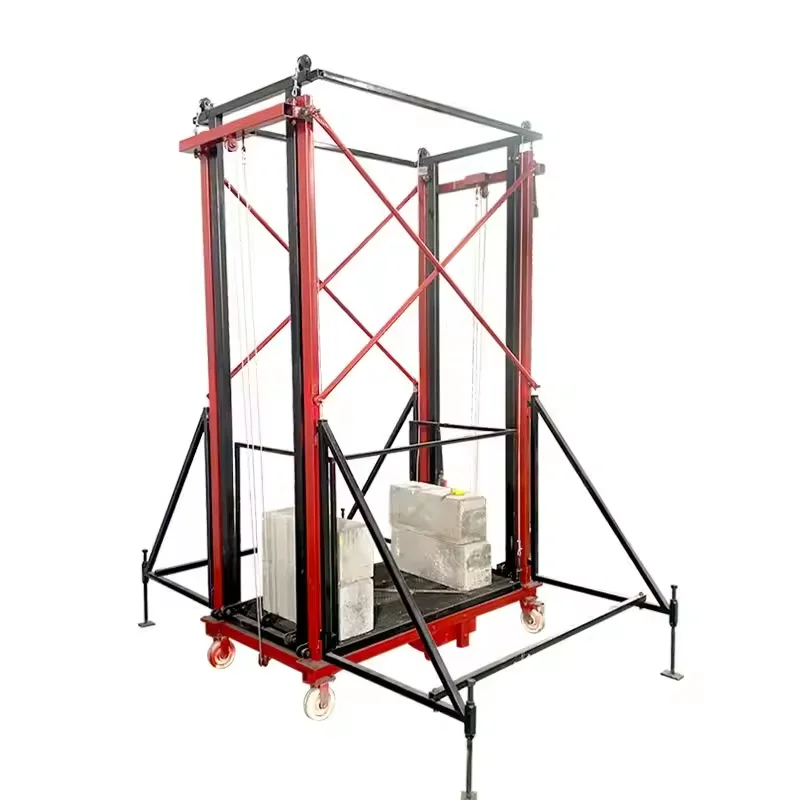 Impalcatura portatile in alluminio telescopico leggero capacità di carico 500 kg altezza di lavoro 5 m per la ristrutturazione interna ed esterna