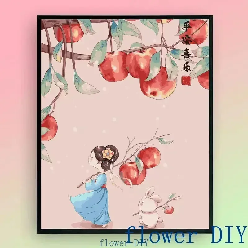 

Flower Diy1480-234.85 Cartoon Digital Oil Painting Moon Night Scene Filling Suitable For Adults Hand-painted Suit Handicraft 2