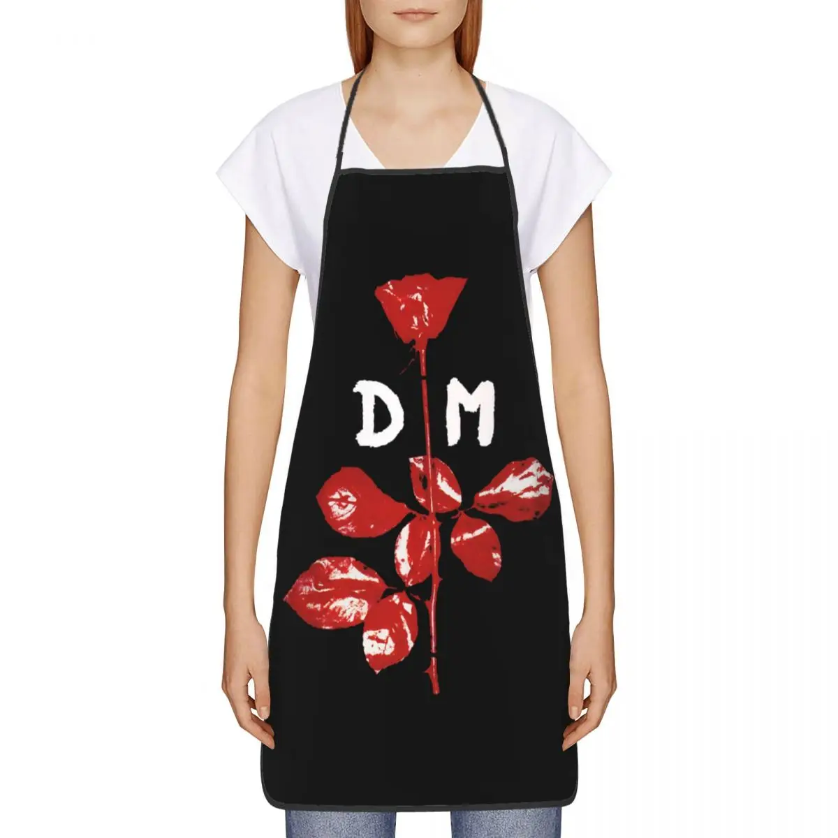 Custom Electronic Rock Depeche Cool Mode Funny Apron Men Women Adult Unisex  Chef Bib Tablier Cuisine Cooking Baking Painting