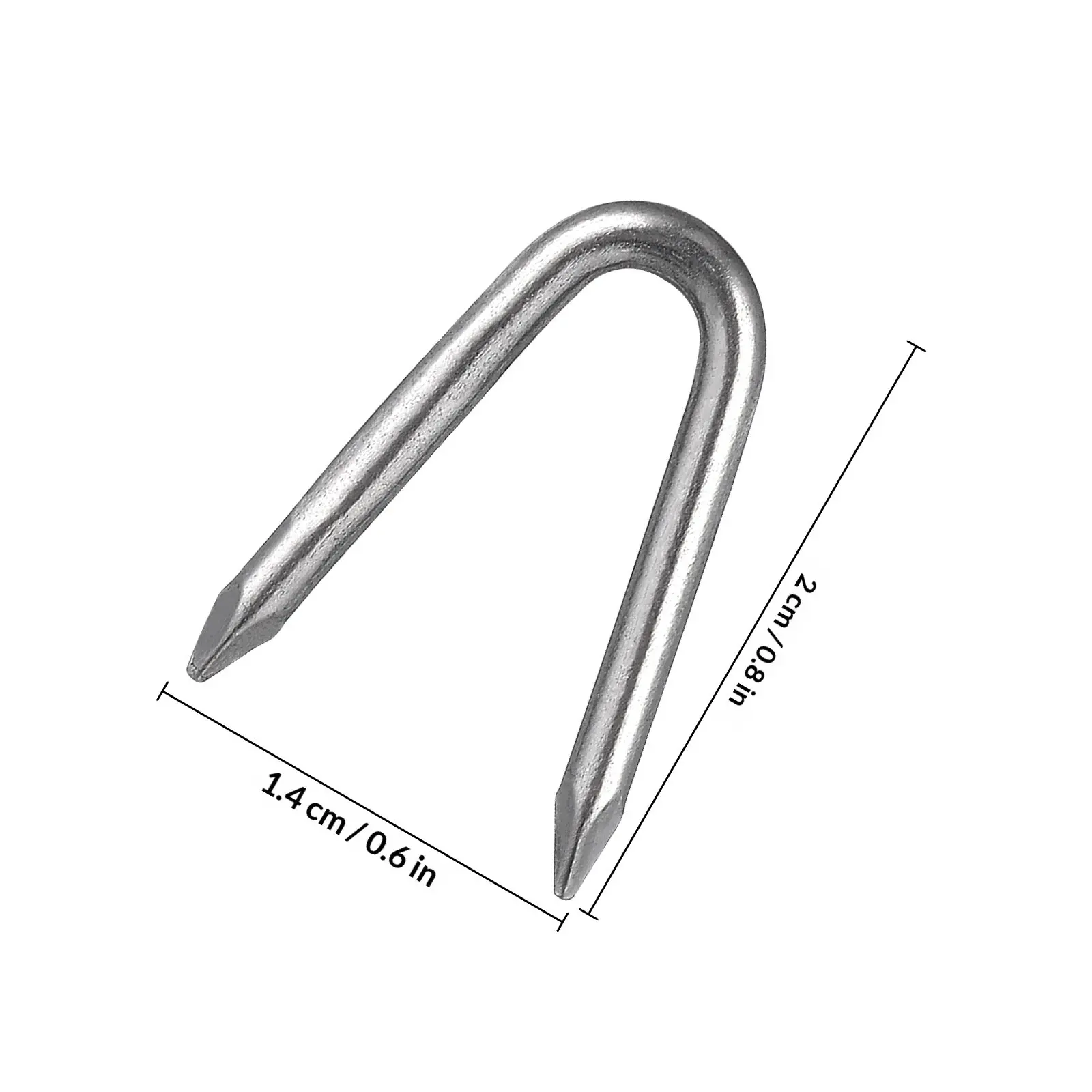 70Pcs U Nails for Fencing Wire Mesh Cable Fixing Galvanized Iron U Shaped Staples Garden Field Horse Fence Installation