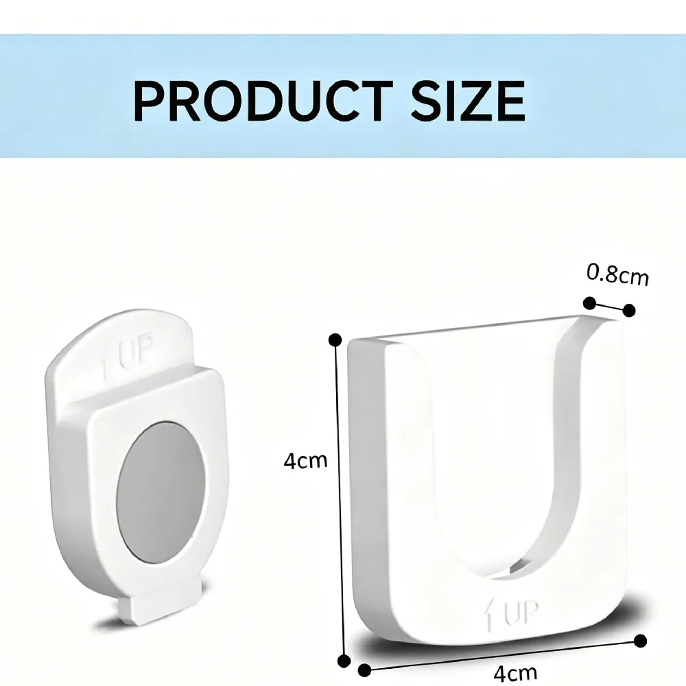 Magnetic Remote Control Storage Hooks Wall Mount Strong Adhesive Holder for TV Fan Air Conditioner Remote Home Magnetic Hook Set