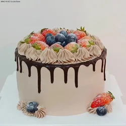 Simulated Birthday Cake Model, Plastic, Fruit Cream Cake Showcase Samples, Shooting Accessories, Wedding Decorations, Molds