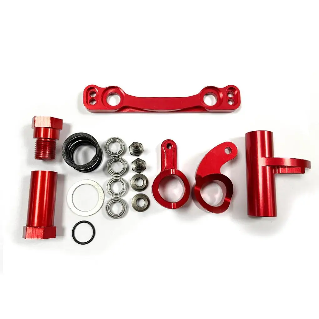 

Aluminum Alloy 1/7 Steering Servo Saver Complete 6pcs High Precision Rc Steering Servo Saver Complete For ARRMA 6S Red