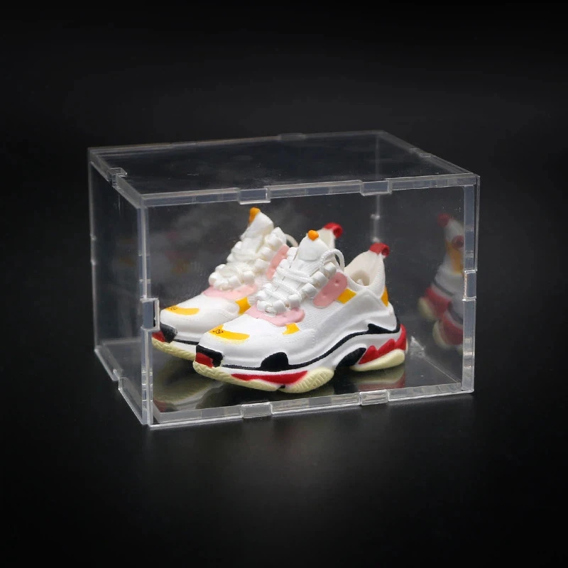 Trendy speelgoedtextuur mini 3D chunky sneaker miniatuur poppen schoenen voor BJD poppen, action figures, mode bureaudecoratie accessoire