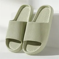 2024 Summer Slippers Flip Flops Women Indoor Home Mute Shoes EVA Soft-soled Shoes Cloud Slides Couple Non-slip Casual Sandals
