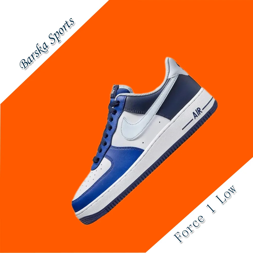 Nike Air Force 1 07 Low Men's board Shoes Support Comfort Casual Shoes Cushioned and lightweight breathable sneakers blue-white