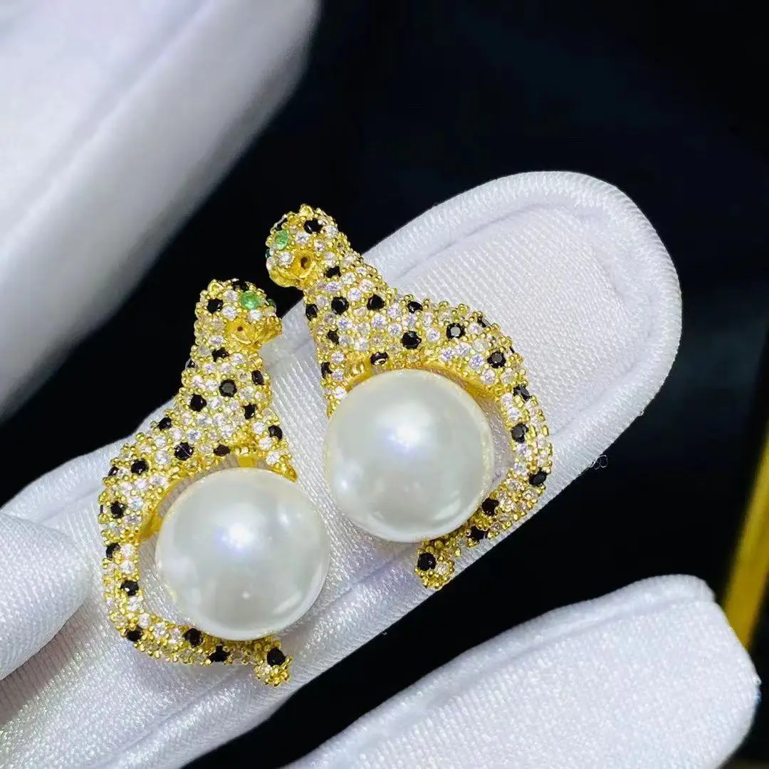 

Wholesale S925 Sterling Silver Earrings Mount Findings Settings Base Mounting Parts Accessory for 10-11mm Pearls 5 pairs/lot