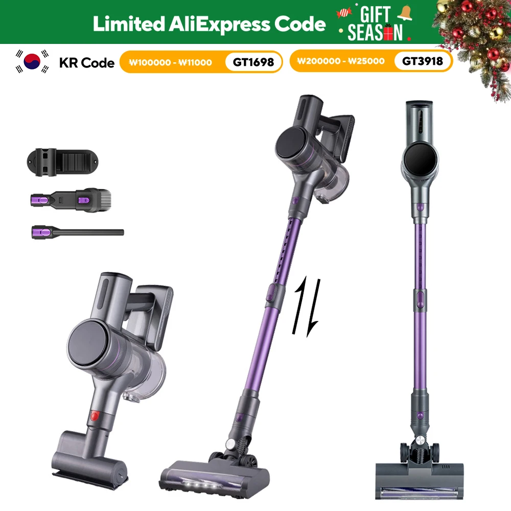 V14 Handheld Wireless Vacuum Cleaner 250W 28kPa Suction Power Vertical Multi-functions Handheld Sweeper Mopping Machine