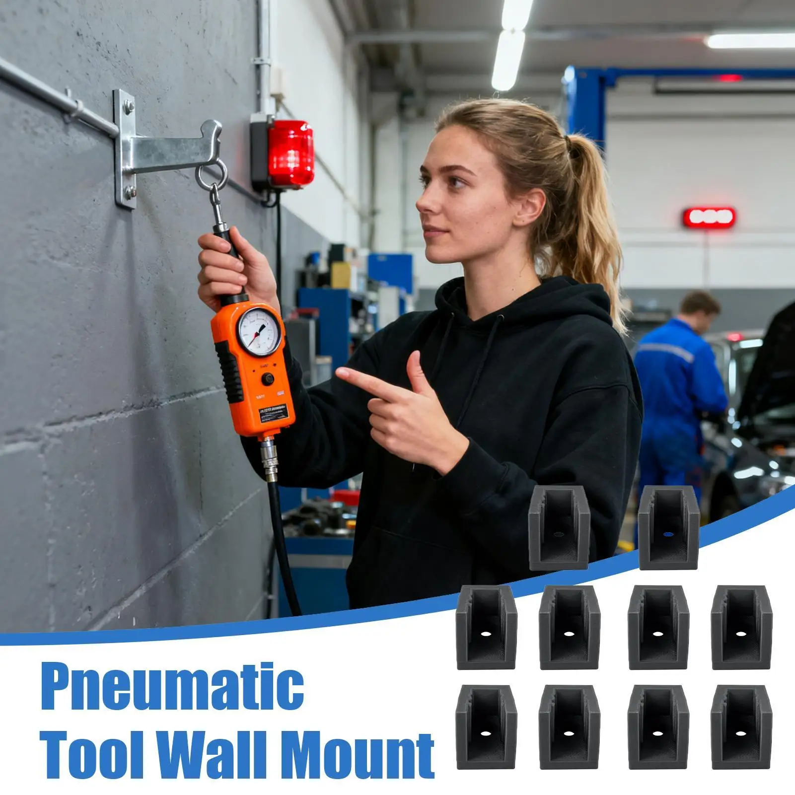 Tool Racks For Garage Walls 10 Pieces Tire Pressure Gauge Hanger Pneumatic Tool Wall Mount For Garage Workshop Auto Repair Car