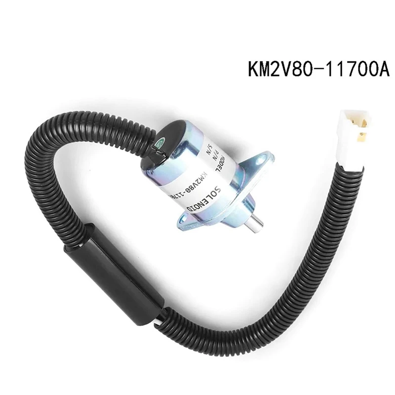 2X KM2V80-11700A 12V Fuel Shut Off Solenoid Valve For Diesels Engine Generator Oil Stop Solenoid Valve