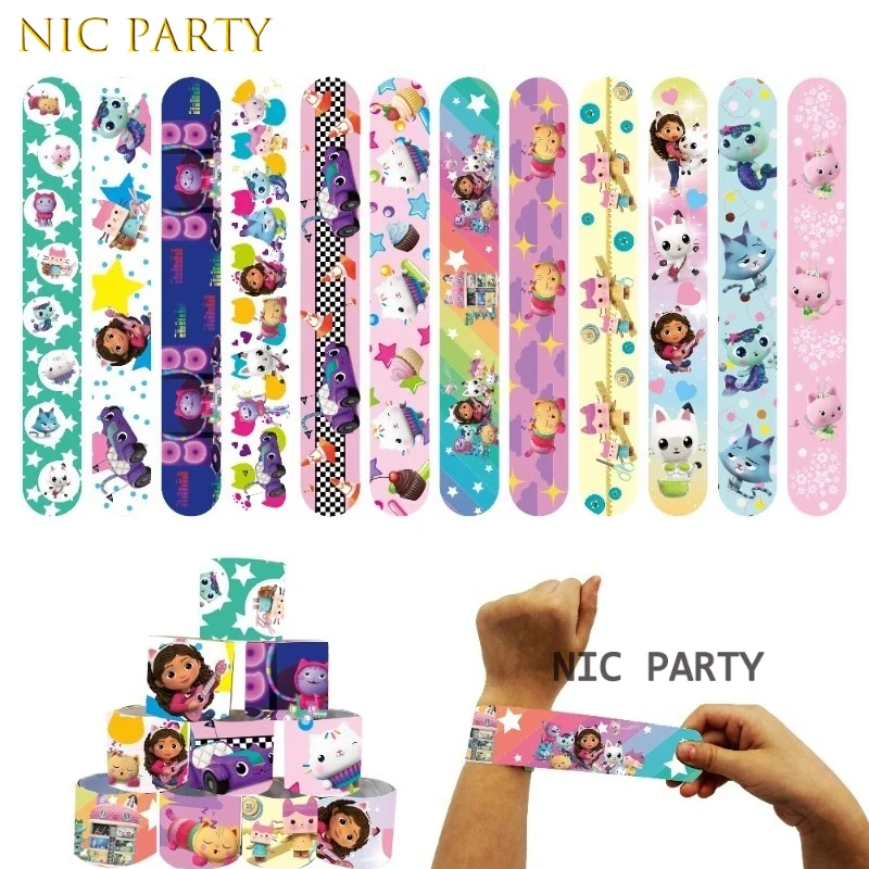 غابي دمية حفلة عيد ميلاد هدية سلسلة صفعة سوار بولي كلوريد الفينيل المفاجئة دائرة الكرتون بات دائرة سوار الأطفال متعة الهدايا المفضلة