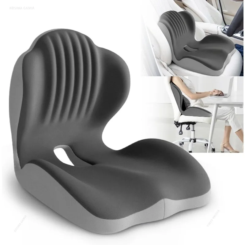 Ergonomic Memory Foam Seat Cushion Office Chair Seat Cushion Lumbar Support Pillow Orthopedic Pad Tailbone Sciatica Pain Relief