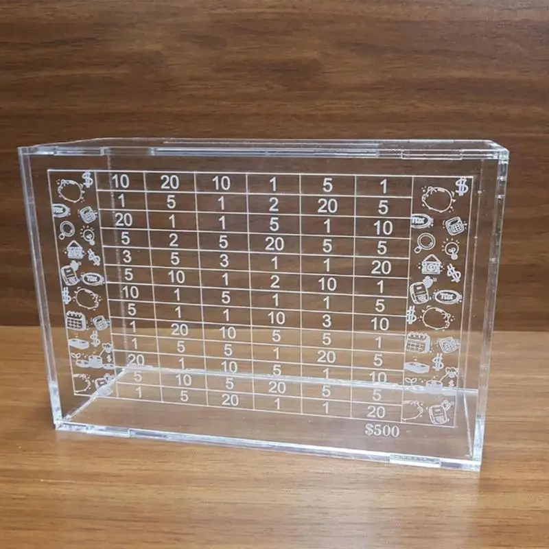 Clear Bank Box Durable Acrylic Saving Money Box Transparent Piggy Bank Cube Saving Coins Storage Box Money Saving Jar Kids Gift