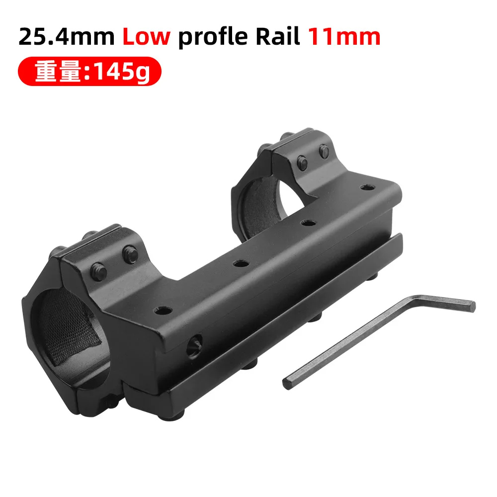 25.4mm スコープマウント 11mm 21mm レール タクティカルトイガン一体型フラットトップ 1インチ デュアルリング ワンピース ライフルスコープ 光学照準器マウントベース