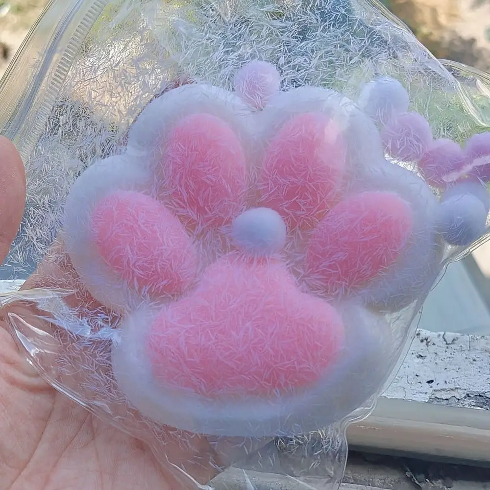 Cute Super Large Cat Paw Squeeze Toy Kneading Silicone Cat Paw Fidget Toy 3D Handmade Cat Paw Pinch Toy Children