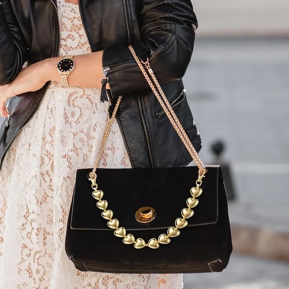Love Design Purse Extender Chain Length Adjustment Versatile Purse Charms Premium Beautiful Bag Charm Chain for Shoulder Bag
