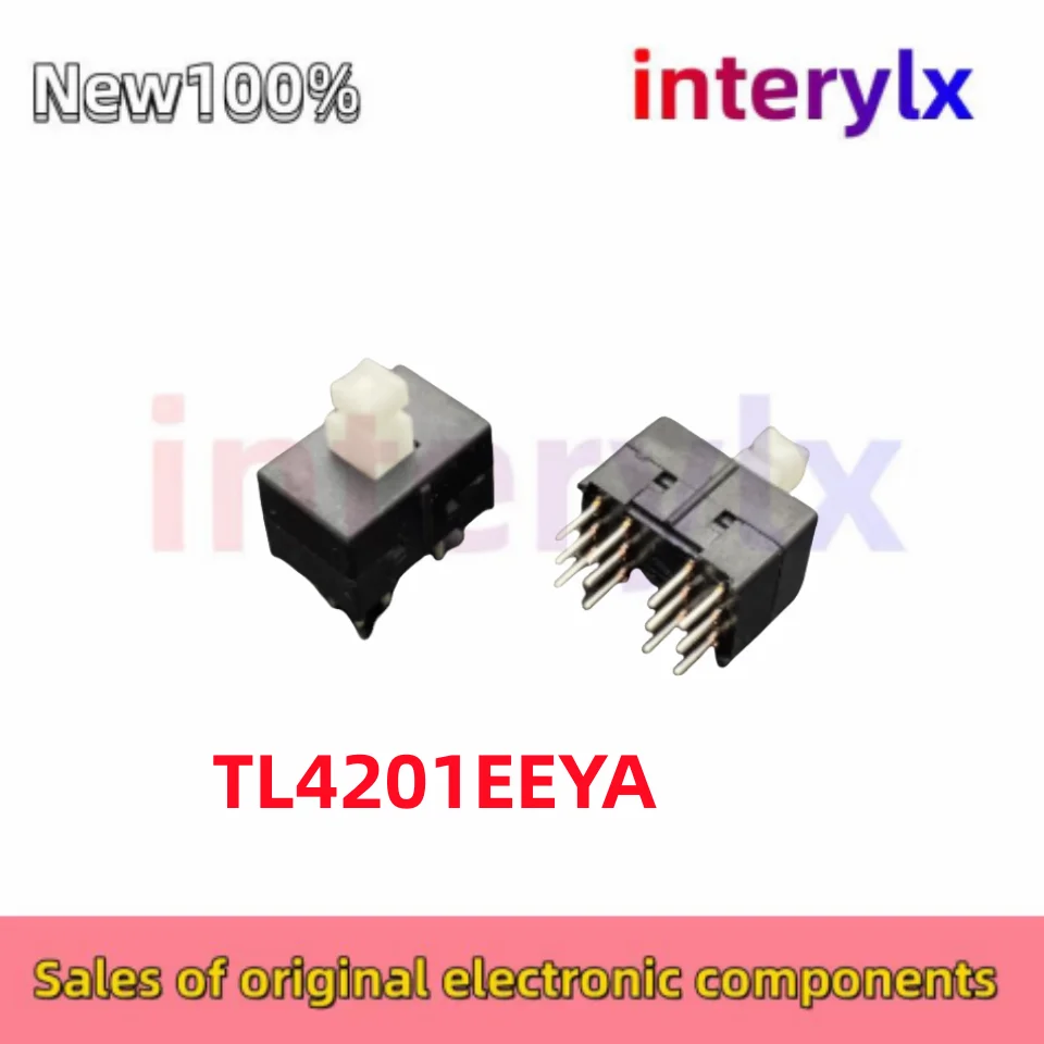 10Pcs/Lot original genuine TL4201EEYA self-locking switch 13 * 8.5 dual row 12 pin mixing console button