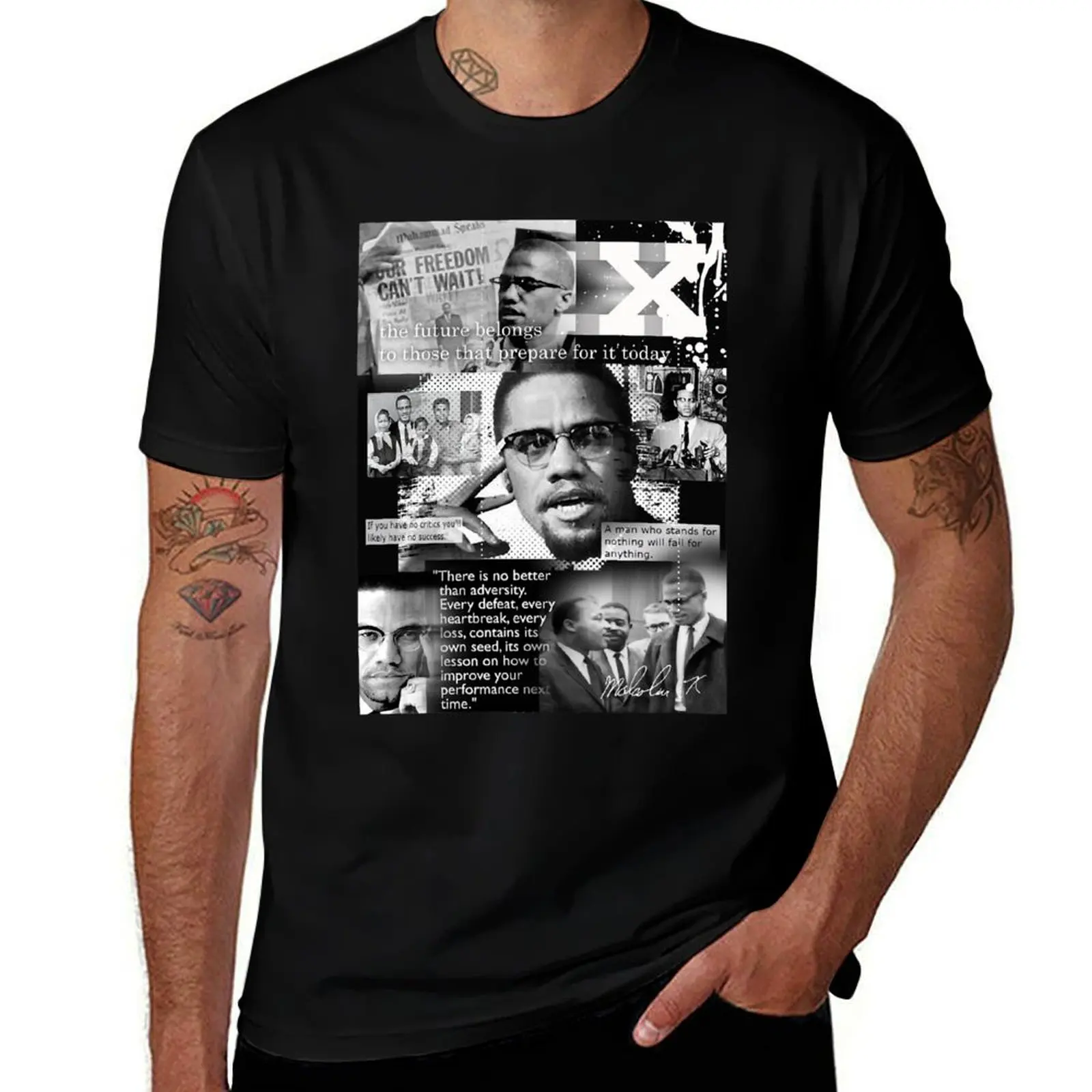 

malcom x T-Shirt t shirts for man pack cotton men t shirt cotton 100% T-Shirt