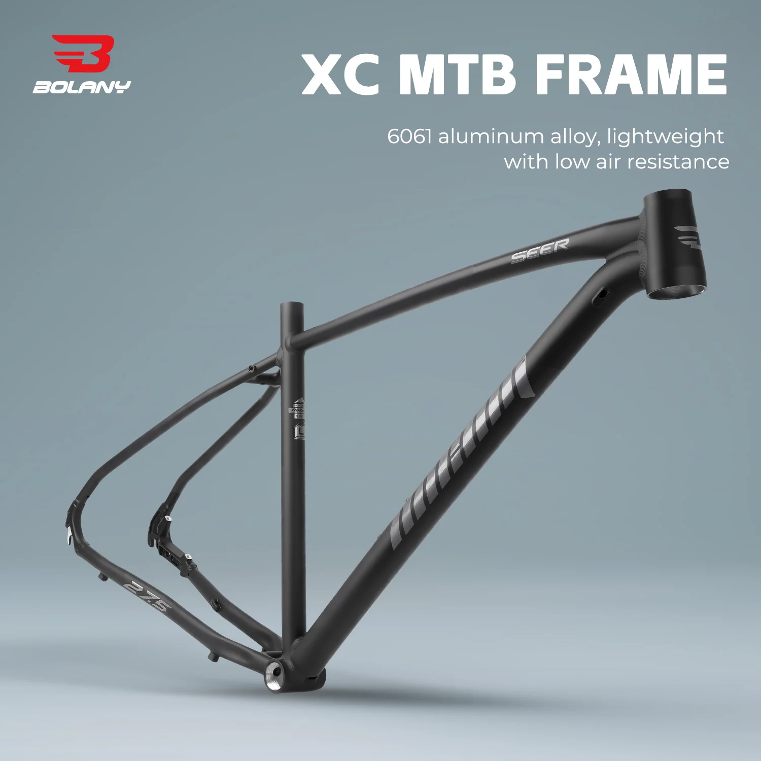 

BOLANY MTB Frame 27.5inch Ultralight Aluminum Alloy Mountain Bike 10x135mm Quick Release Disc Brake Urltra-Light Frame