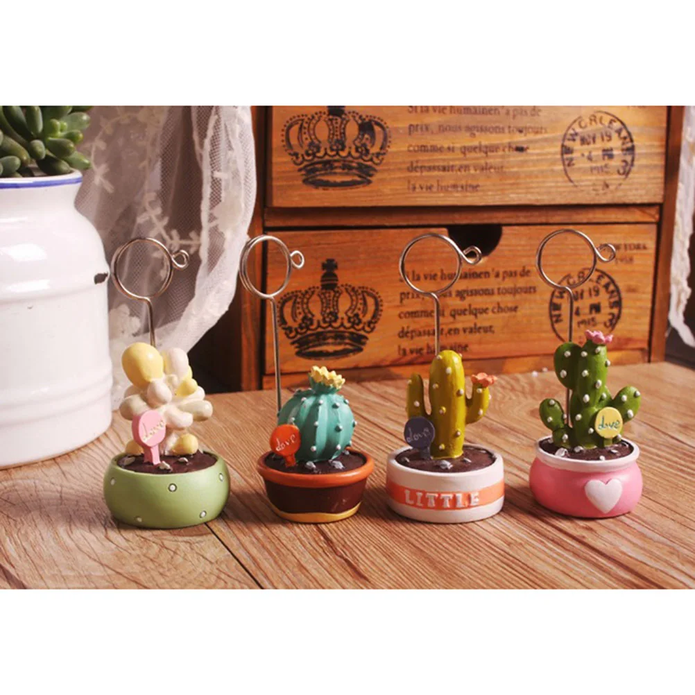 

Succulent Plants Microlandschaft Memo Clips Base Photo Holder Note Clip Memo Stand Desktop Decoration