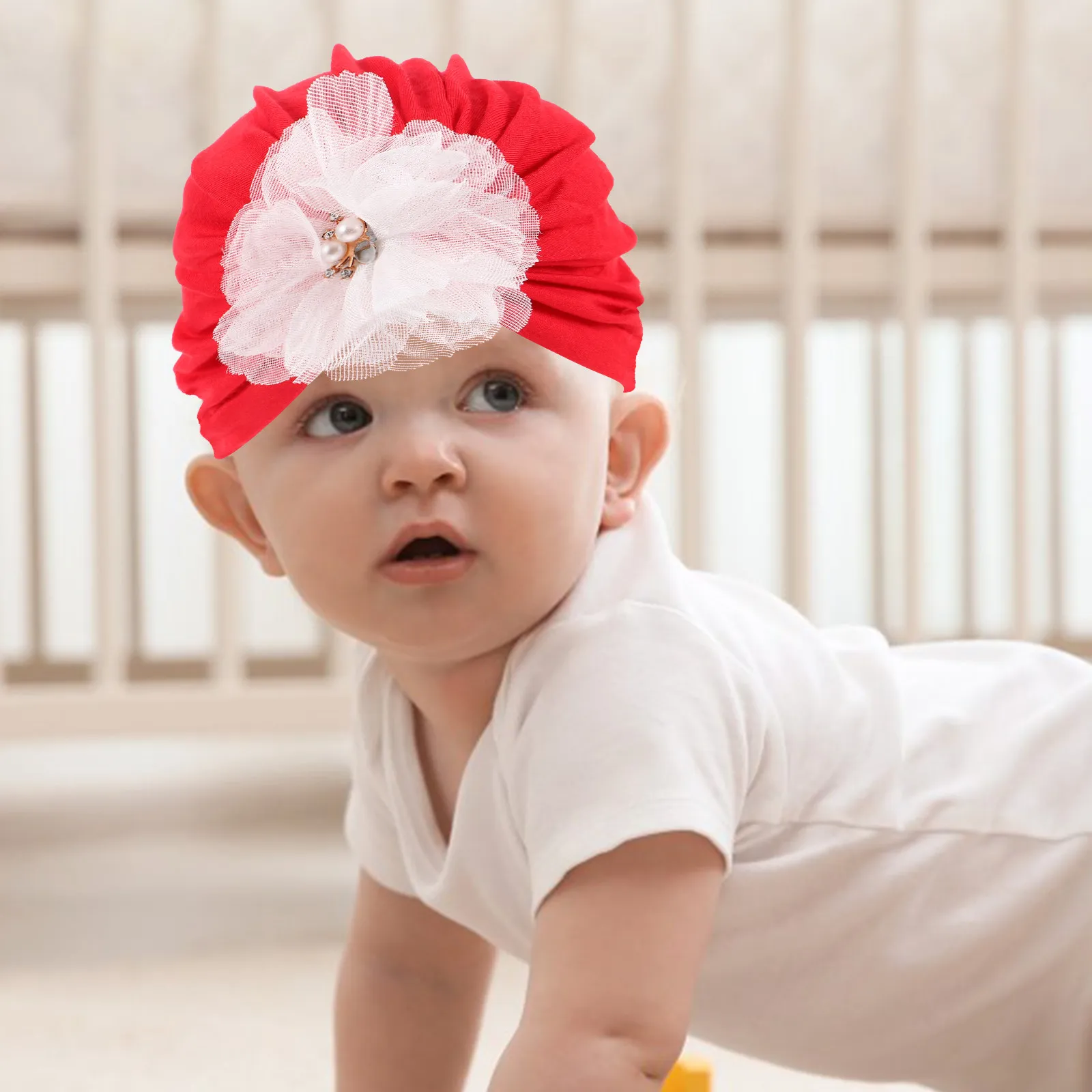 

1Set Baby Socks and Hat Set for Newborn Girls Cotton Soft Comfortable Infant Wearable Decorative Headwear Suitable for Daily