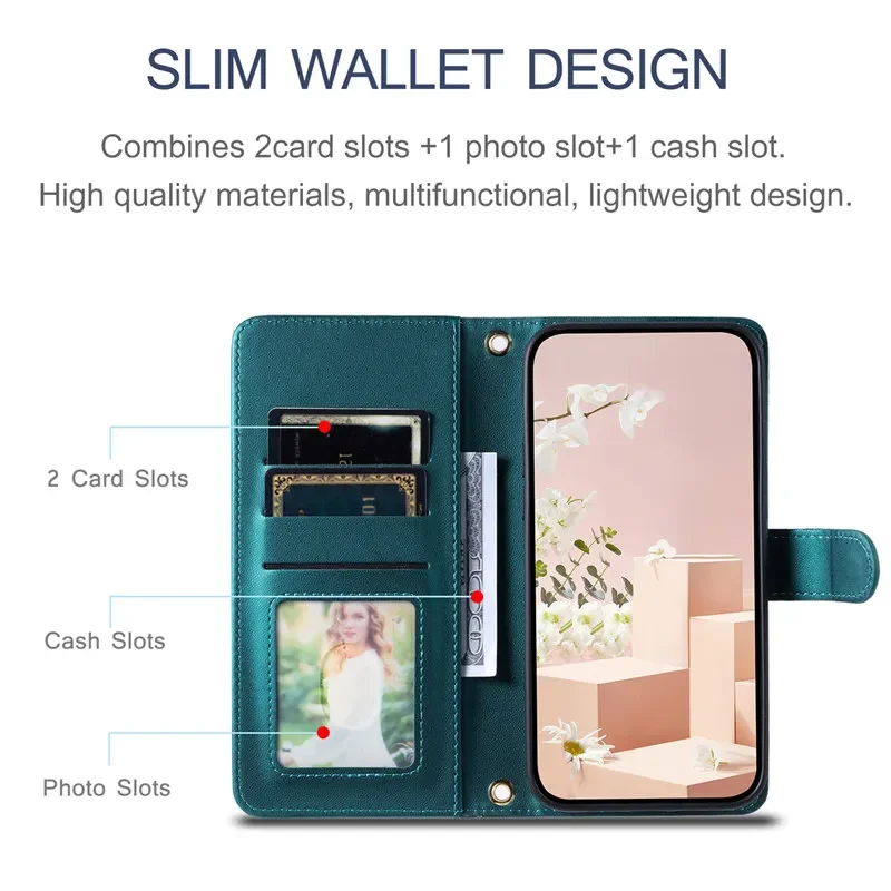 Luxury Crossbody Wallet Case For Samsung Galaxy S10 Plus S10+ S9 S8 Checkered Leather Multi 3 Card Slots Handbag Lanyard Cover