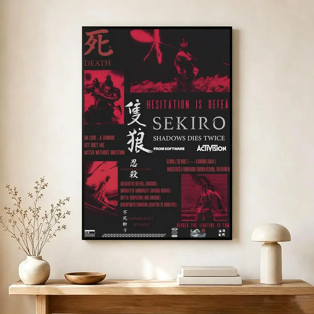 challenging game S-Sekiro Shadows Die Twice Poster Modern Home Decoration Interior Design & Contemporary Wall Art Collection