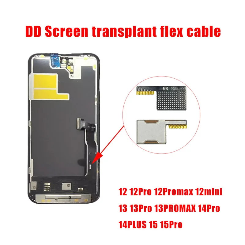 Suitable for iPhone 14pro 13promax 12p oled15p DD screen transplant IC spare flexible cable