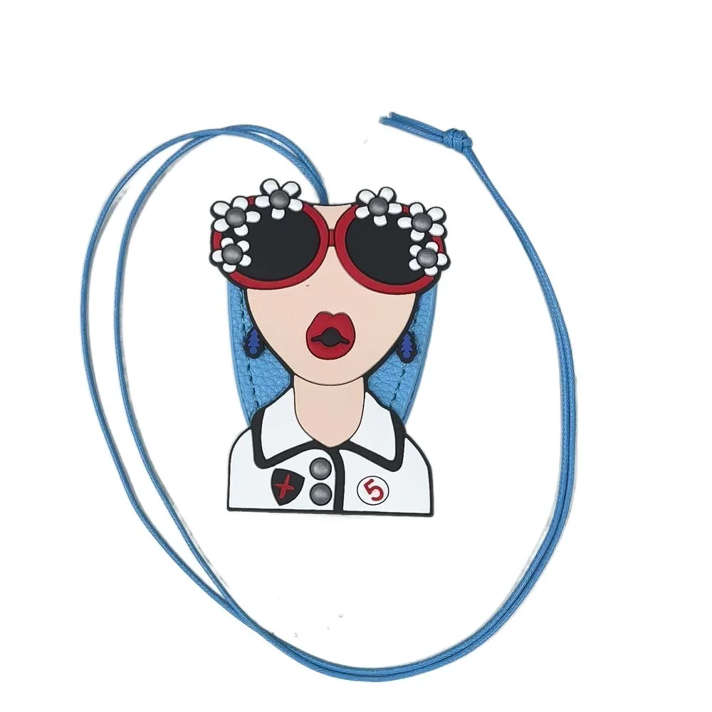 

Anti-lost Hanging Neck Glasses Clip Embroidery Creative Leather Sunglasses Storage Necklace Anti-splash Water Anti-scratch