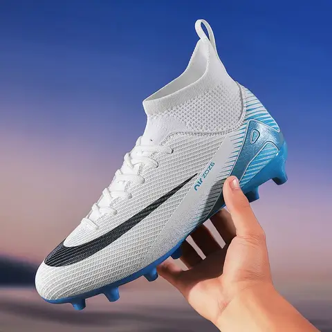 Nya Herr Fotbollsskor Utomhus Höga Fotbollsskor Ultralätta Inomhus Halkfria Sportskor Högkvalitativa Futsal Halkfria 12 best sales sportskor - №8