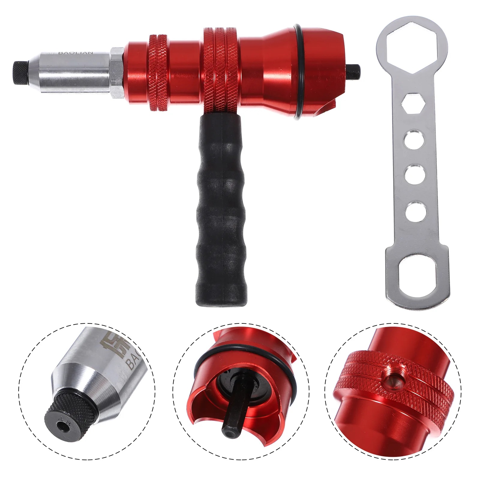 Aluminum Alloy Gun Adapter Drill Bit Electric Riveting Cordless Nut Insert Set Rivet Tool Kit H Tools For Drill Rivet Nut Tool